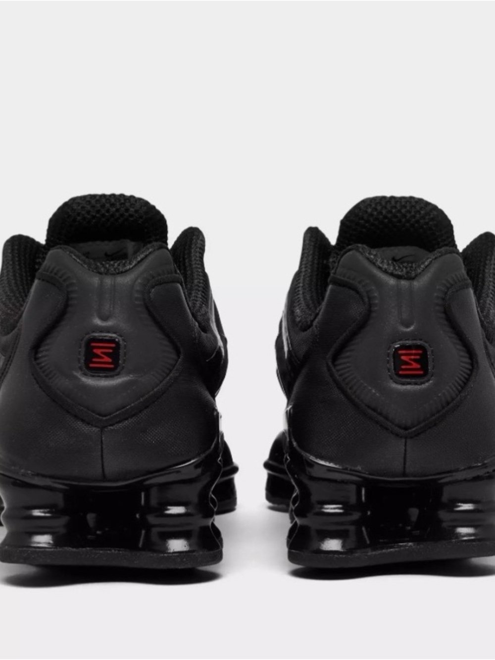 Women's Black Athletic Sneakers with Subtle Red Accent